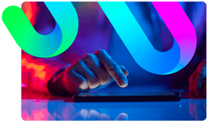 person touching a mobile phone enabled by Lifecycle Software Converged Billing and BSS enabling eSIM MVNOs