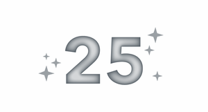 shiny twenty-five year banner